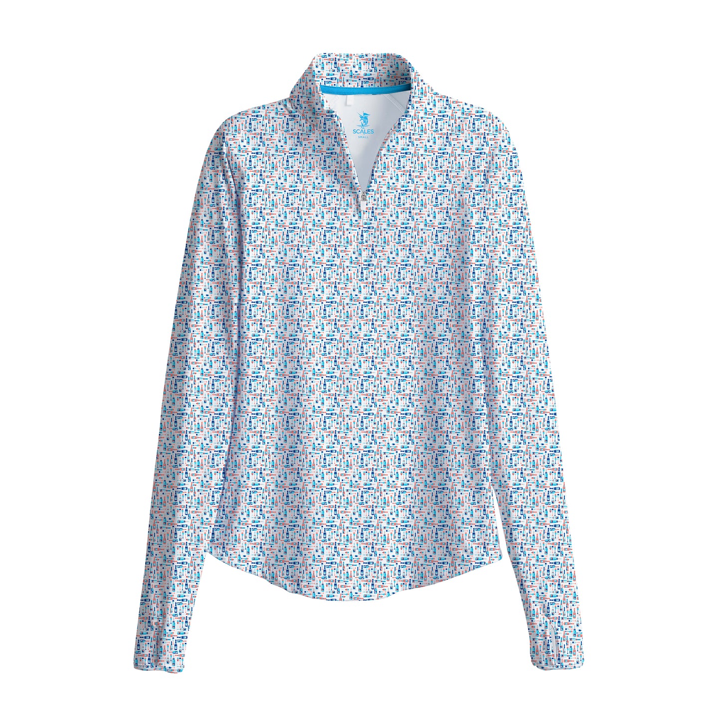 Sea Glass Womens LS Quarter-Zip