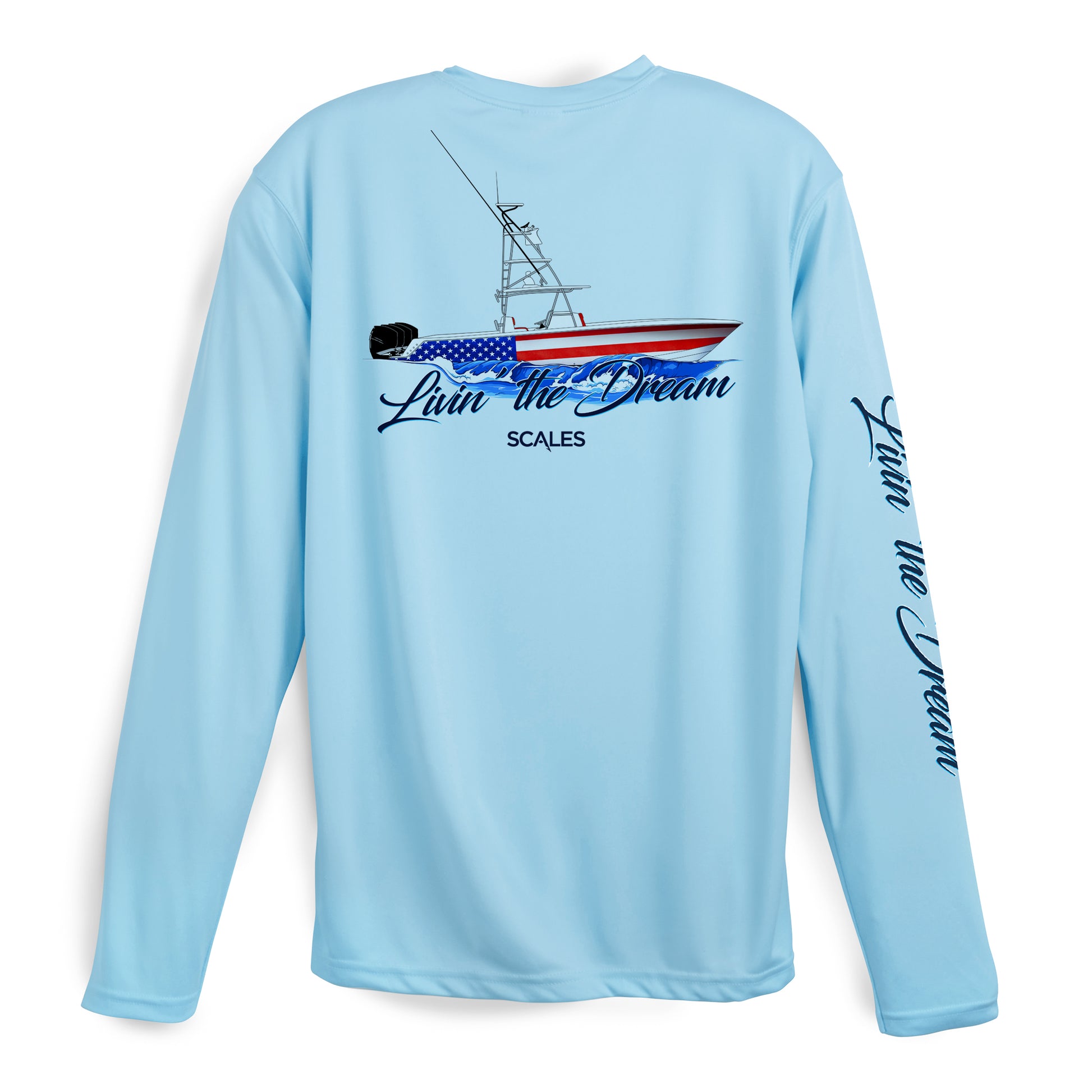 Scales Living The Dream LS Performance in Light Blue Size L