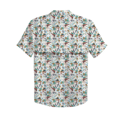 Flower Strike Button Down