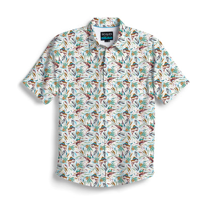 Flower Strike Button Down