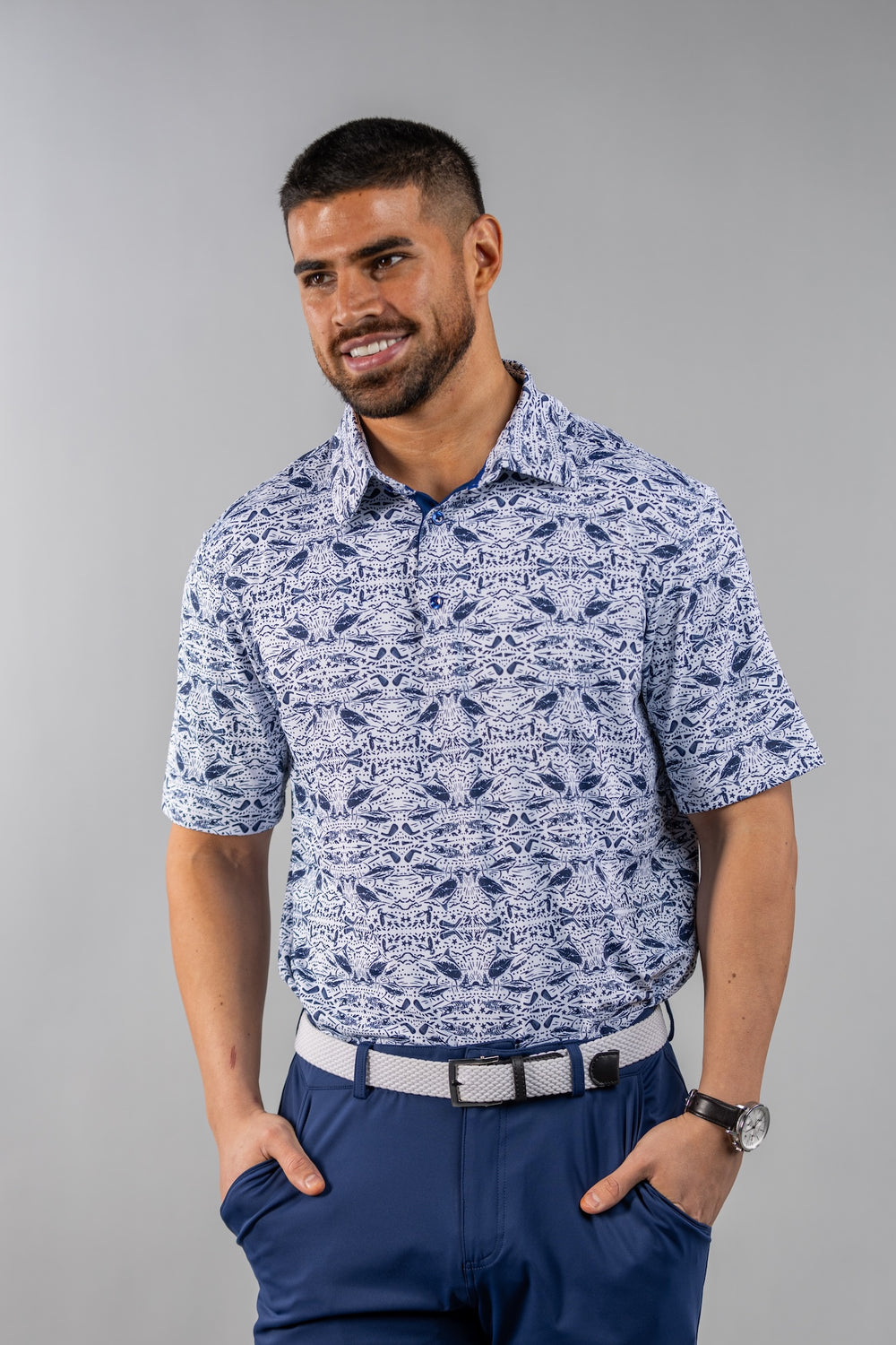 White / Navy / 3XL