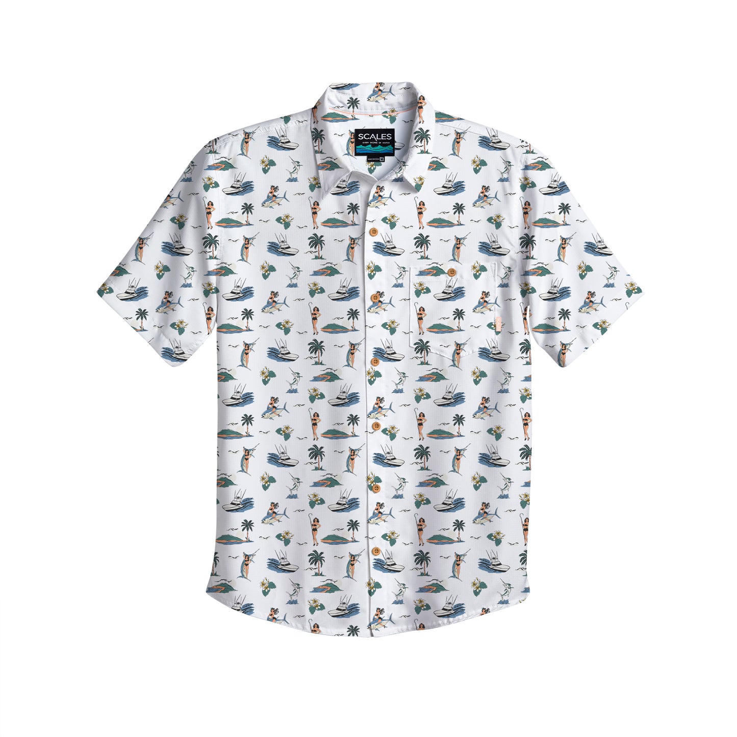 Pin Up Angler Button Down