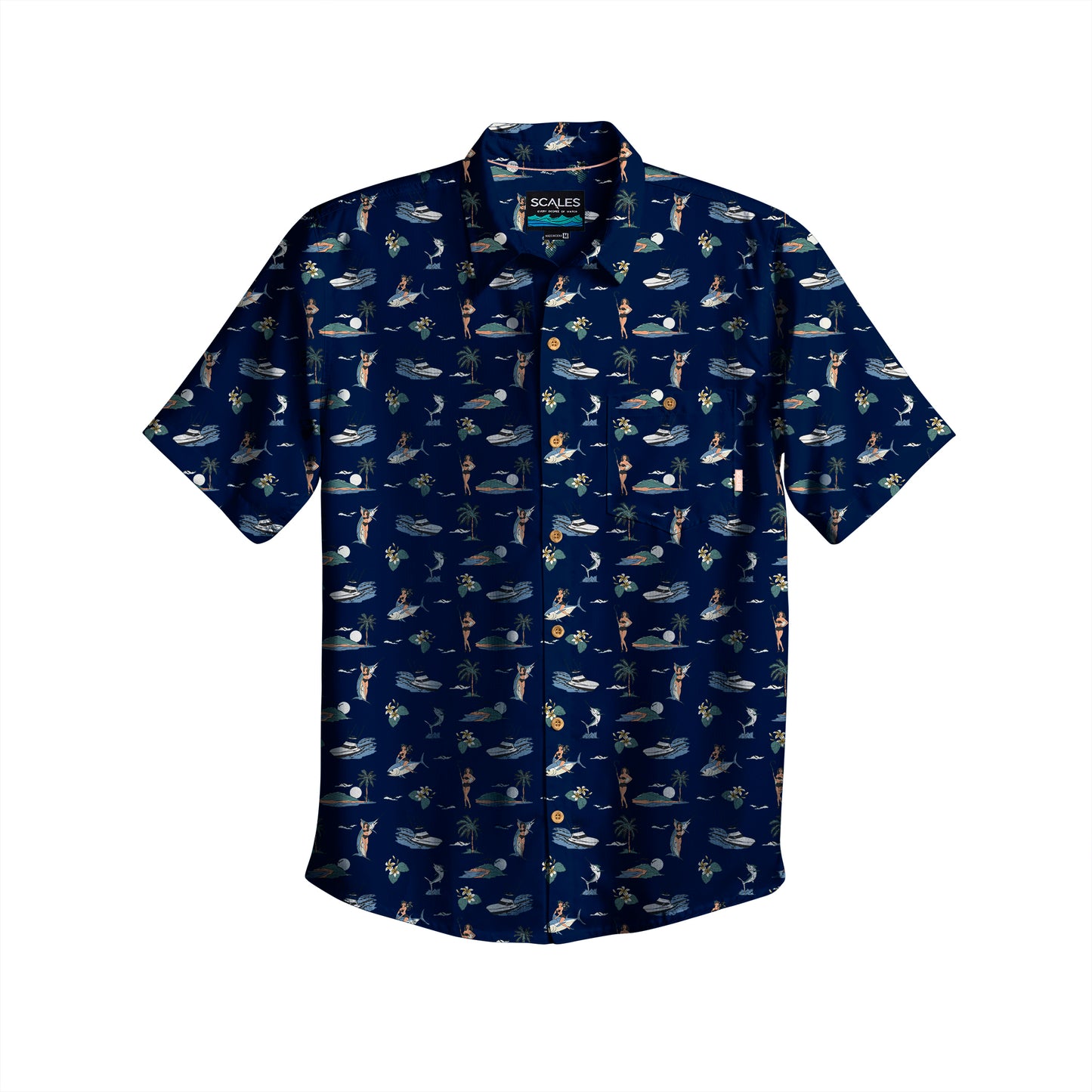 Pin Up Angler Button Down