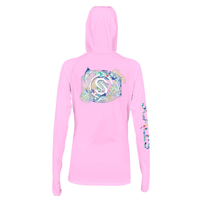 Tropical Run Womens Hooded 8515 Performance