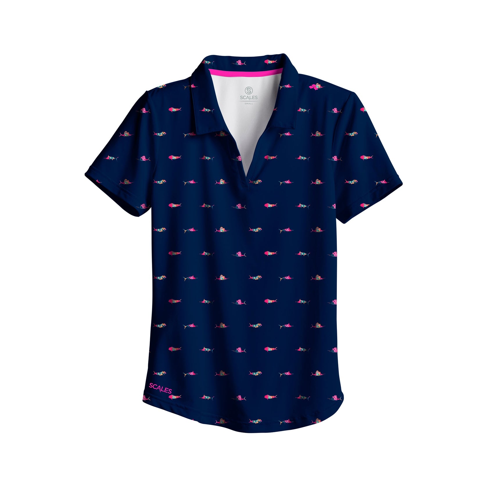 Trippy Fish Womens Polo